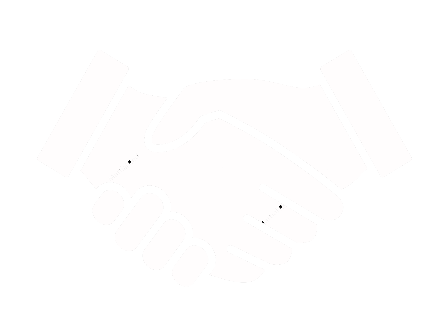 white hand shake isecure